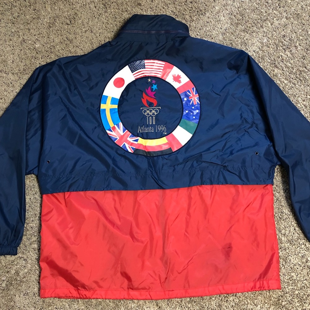 Vintage Speedo 1996 Atlanta Olympics Games Full Zip Wind Breaker Jacket Size: XL